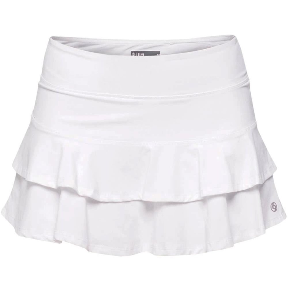 Lija skirt white Match 14" Skort ruffles tennis golf Skirt  size   XL Perfect